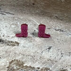 Purple‎ Cowboy Boot Earrings